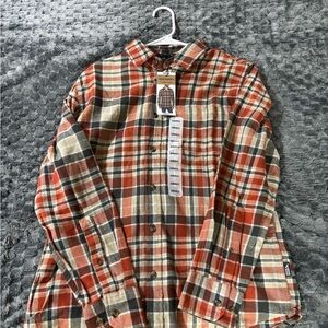 Eddie Bauer Men's Plaid Shirt - Red and Brown